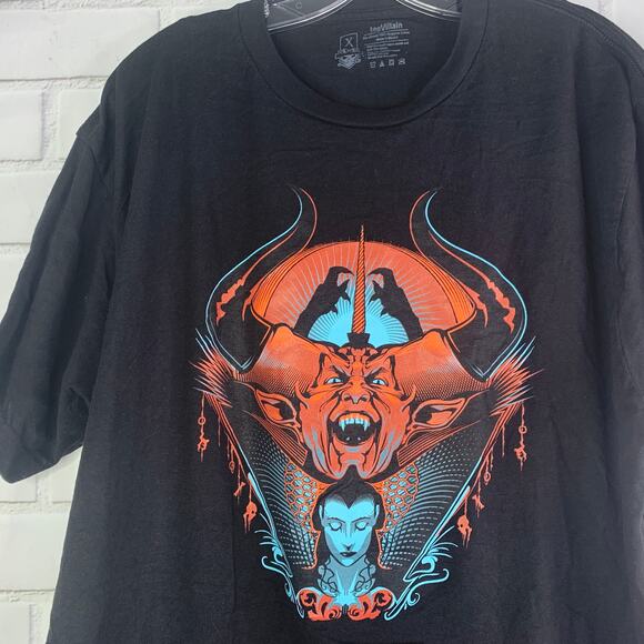 Tee Villain tshirt Legend 1985 Tim Curry goth ringspun cotton size X 1X unisex - Picture 1 of 5